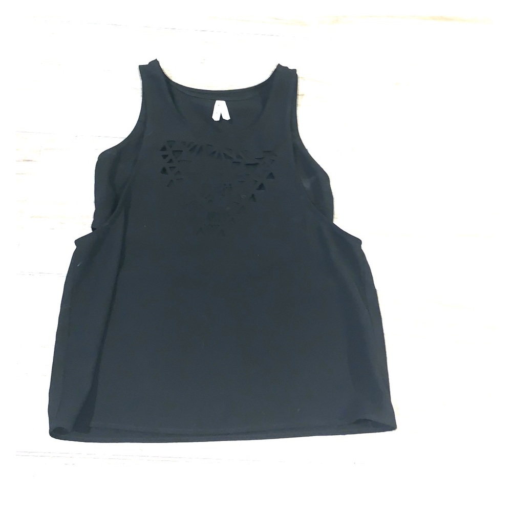 Black Cut out Tank Top